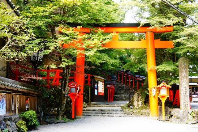 京都　貴船神社　鳥居